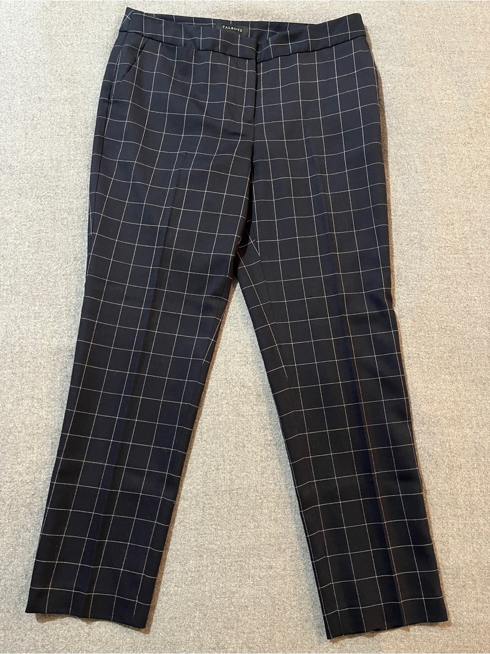 Talbots Women’s Black Windowpane Dress Pants